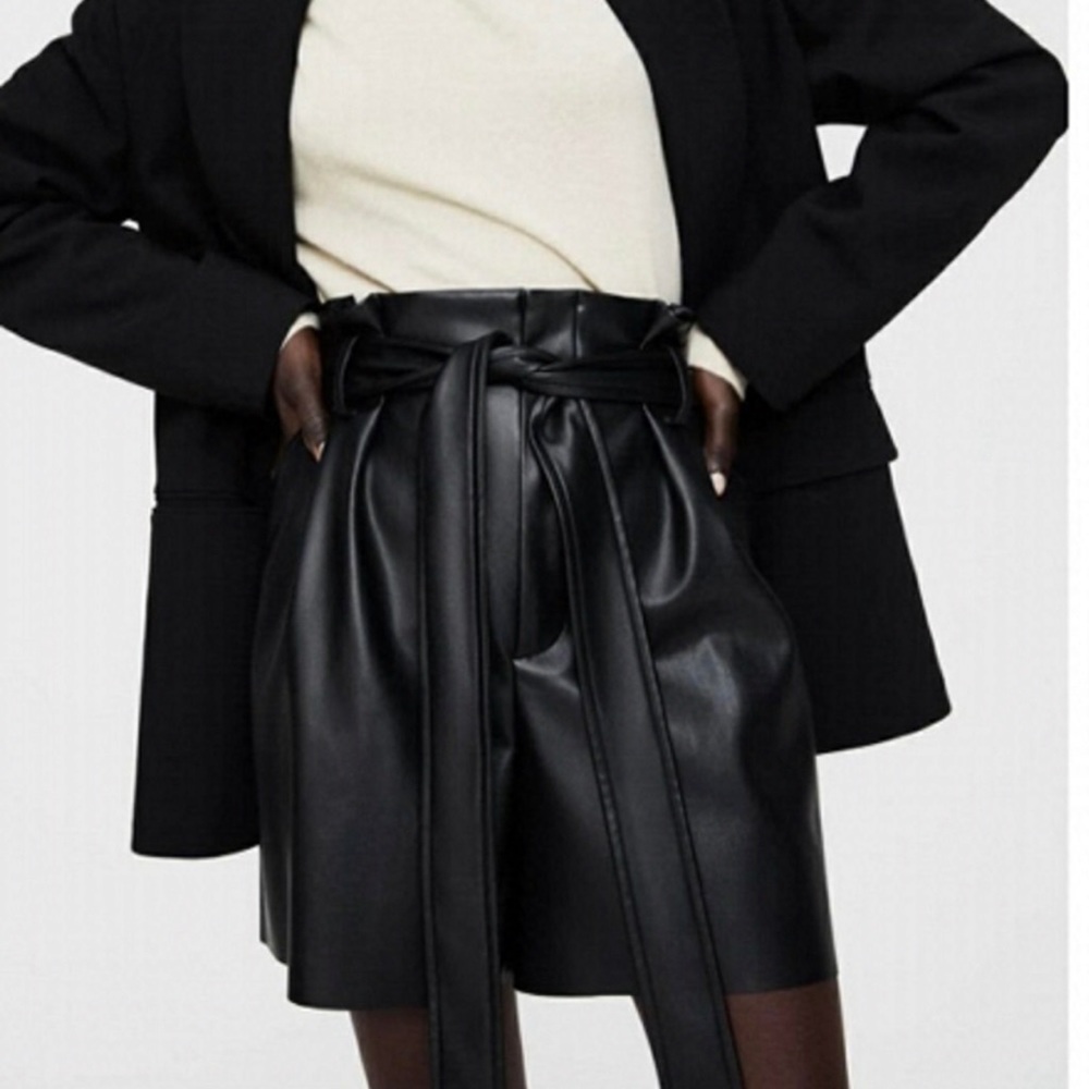 Zara Faux Leather Paperback Shorts